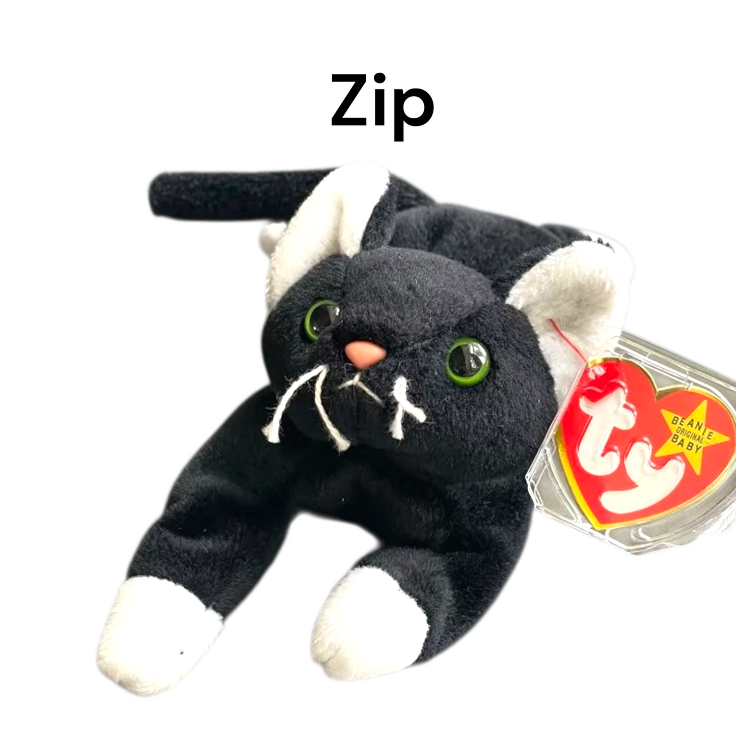 Ty Beanie Babies Most Popular Cats- Zip, Flip, Nip, Chip, Snip, Pounce, Prance