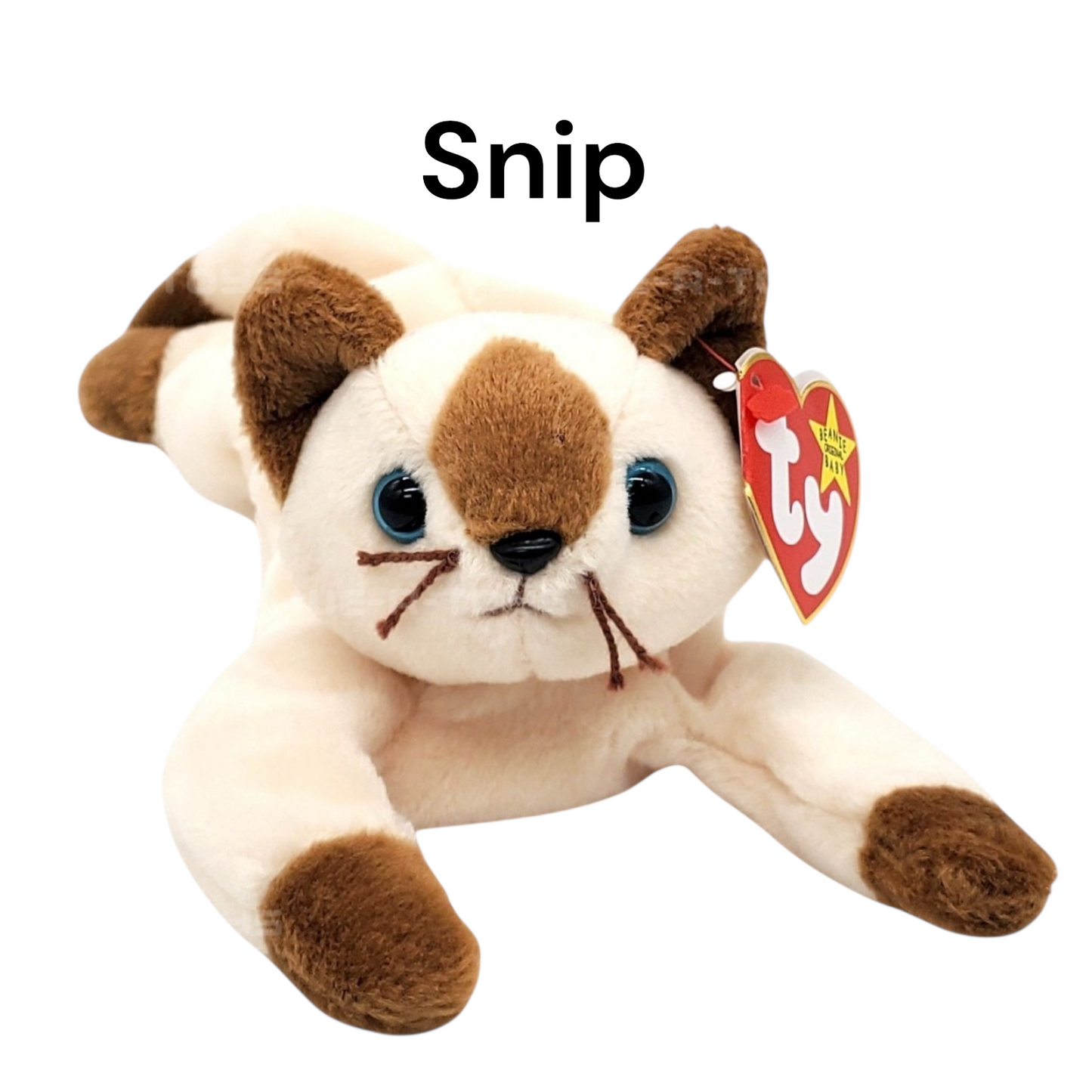 Ty Beanie Babies Most Popular Cats- Zip, Flip, Nip, Chip, Snip, Pounce, Prance