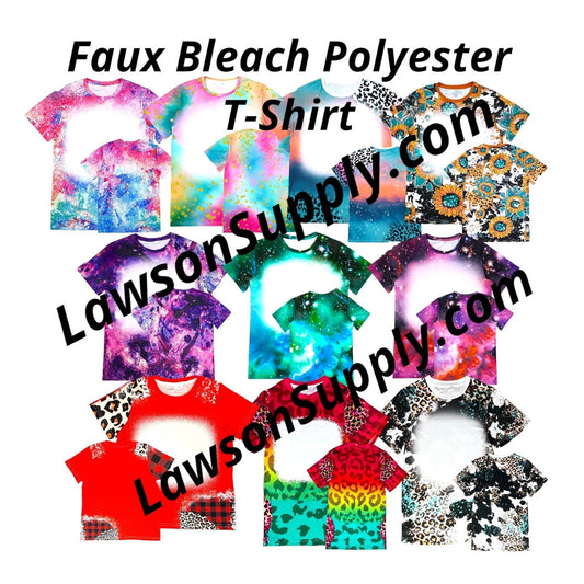 Sublimation T-Shirt Faux Bleached Shirt Design 95% Polyester Adult/Child/Infant Sizes!