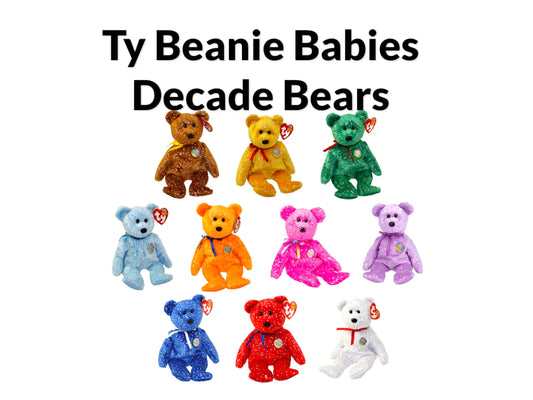 Ty Beanie Babies Decade The Bear 10th Anniversary Release