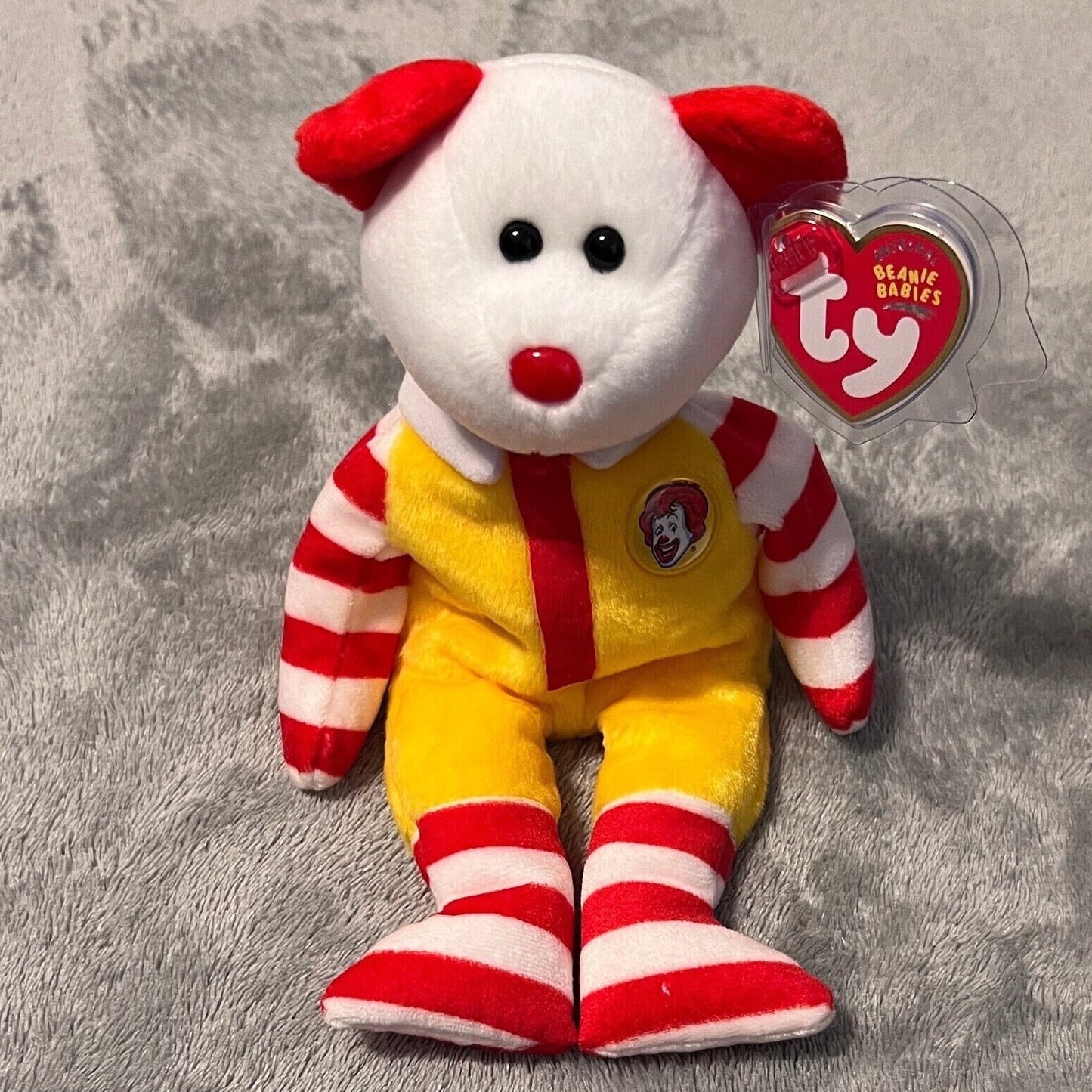 Ty Beanie Baby Full Size Ronald McDonald Bear 2004 McDonald’s Worldwide Exclusive Edition MWMT (Not a Teeny Beanie)