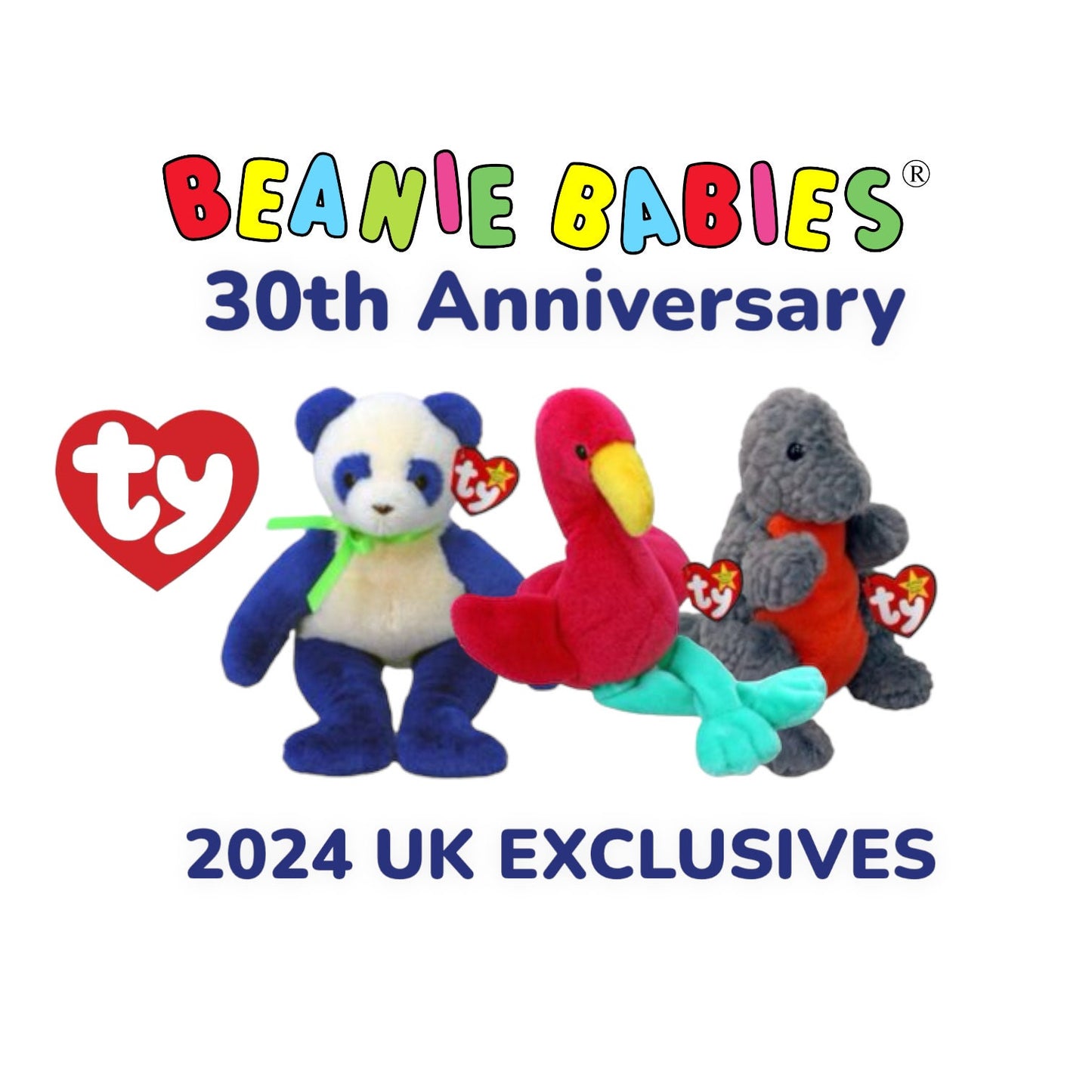 Ty Beanie Babies 30th Anniversary Releases UK EXCLUSIVES