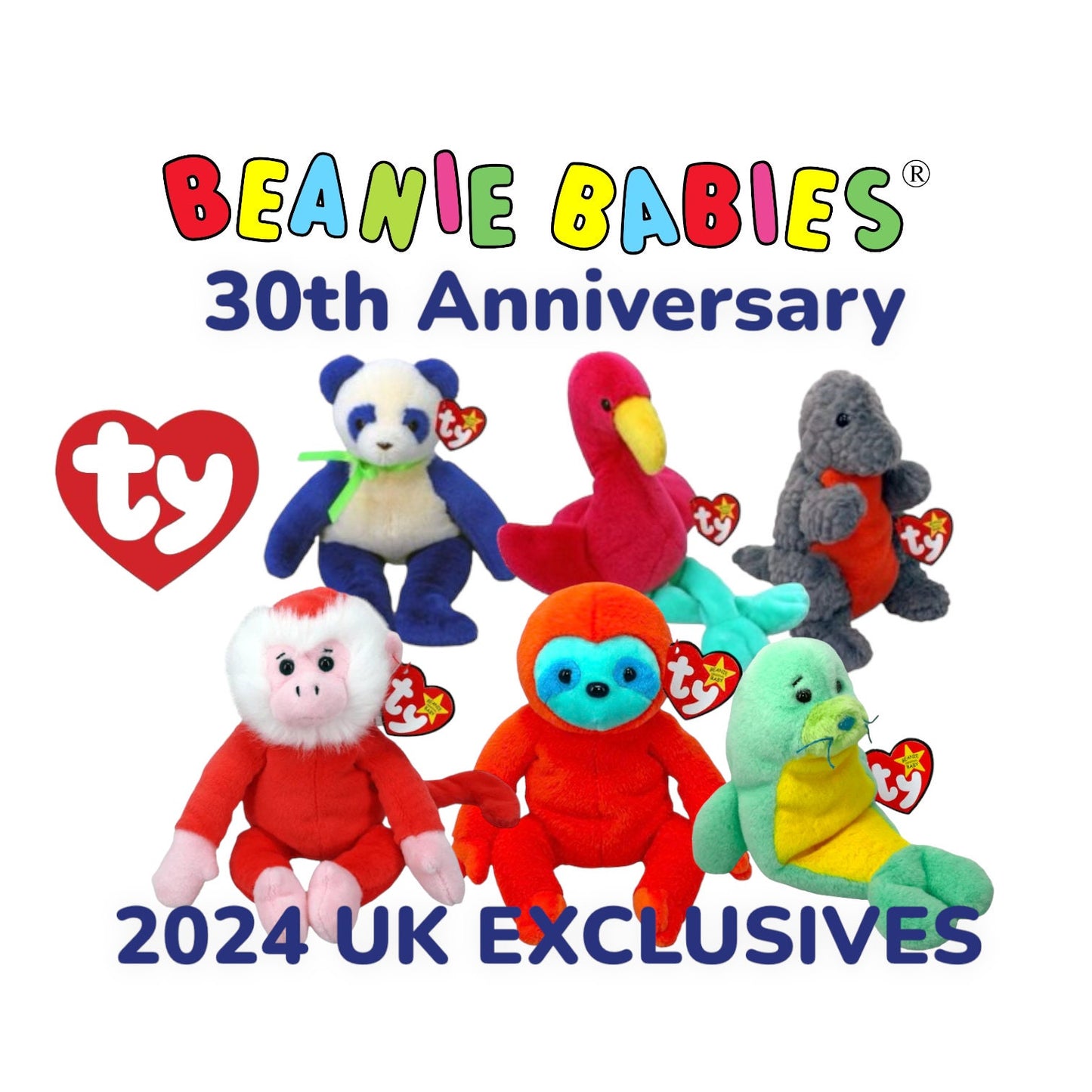 Ty Beanie Babies 30th Anniversary Releases UK EXCLUSIVES
