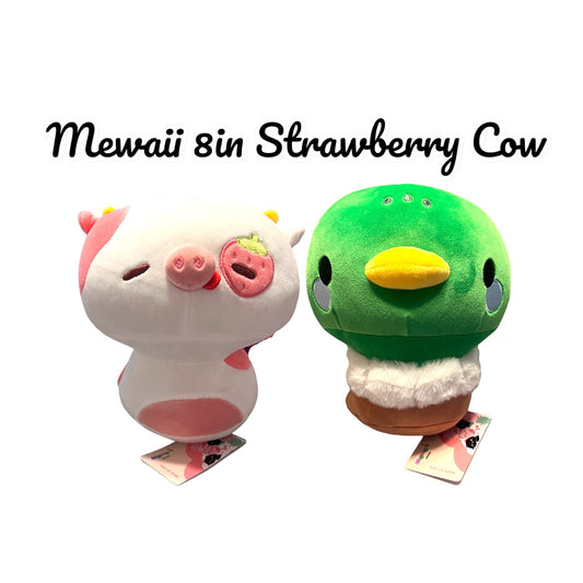 Mewaii Strawberry Cow Plush Super Soft 8 Inch Mushroom Mewaii Plush