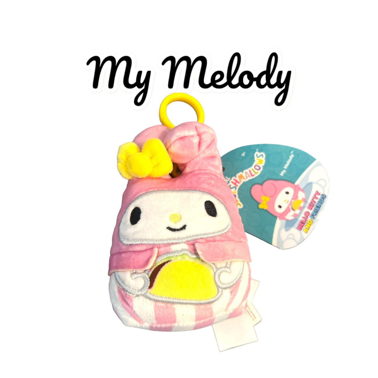Squishmallows Hello Kitty and Friends Sanrio Key Clip My Melody