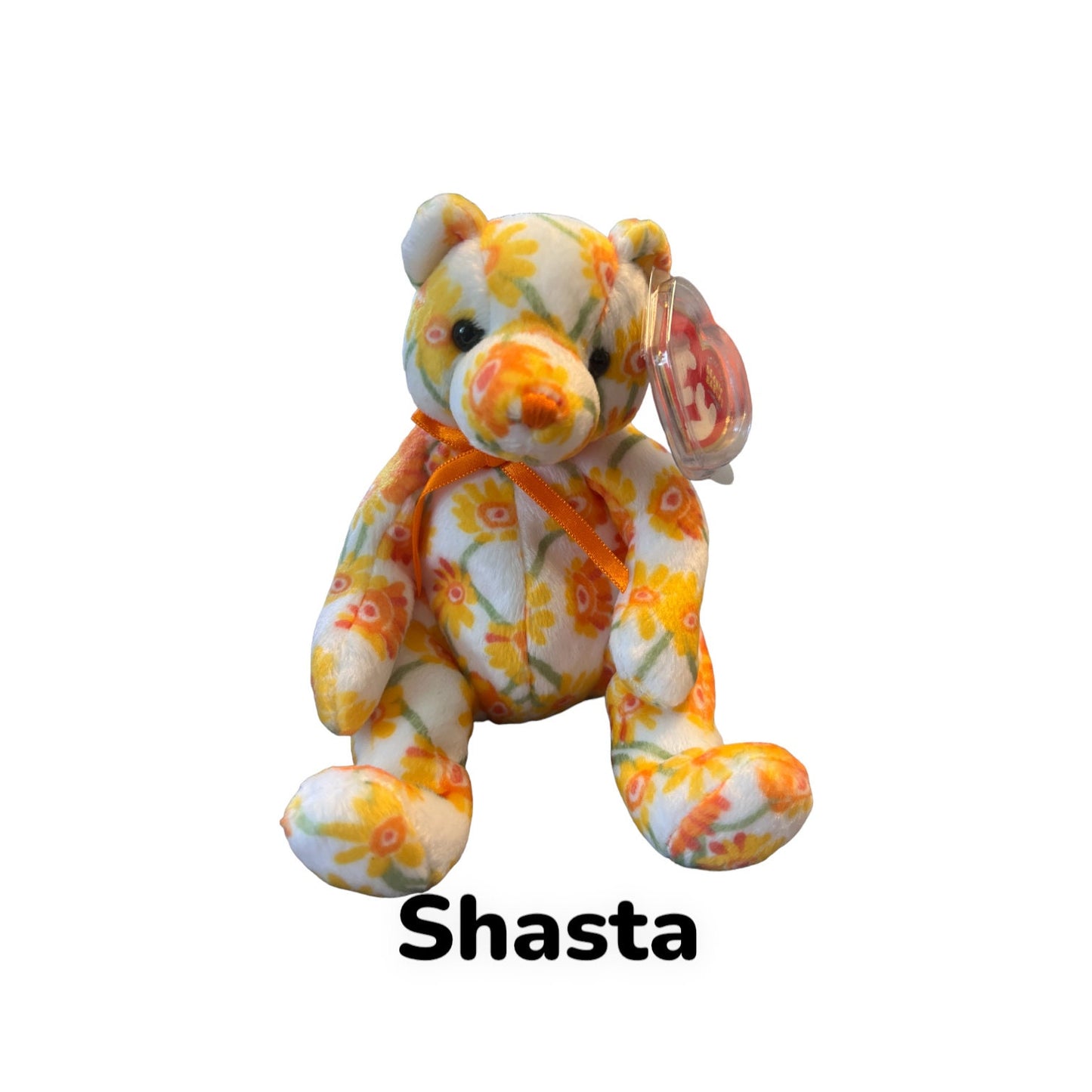 Ty Beanie Babies Bears-Corsage, Shasta, Bloom, Mardi Gras, Masque, Poopsie, Woody and Mellow