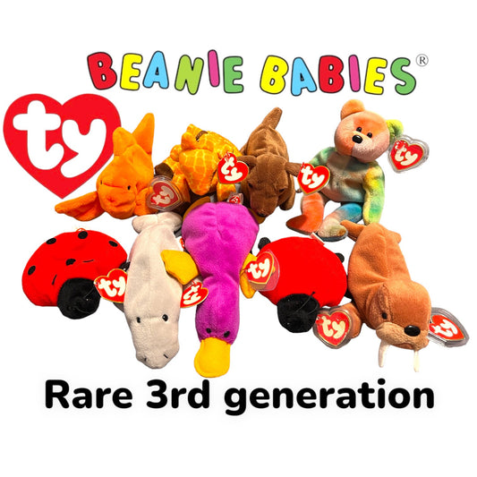 3rd Generation Ty Beanie Babies Rare. Lucky, Twigs, Tusk, Goldie, Patti, Garcia, Weenie