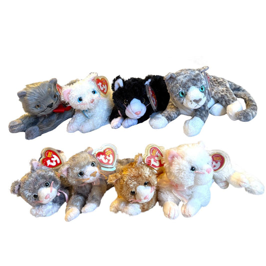 Ty Beanie Babies Cats Rhapsody, Aria, Bianca, Purr, Gypsy, Starlett, Booties, Beani