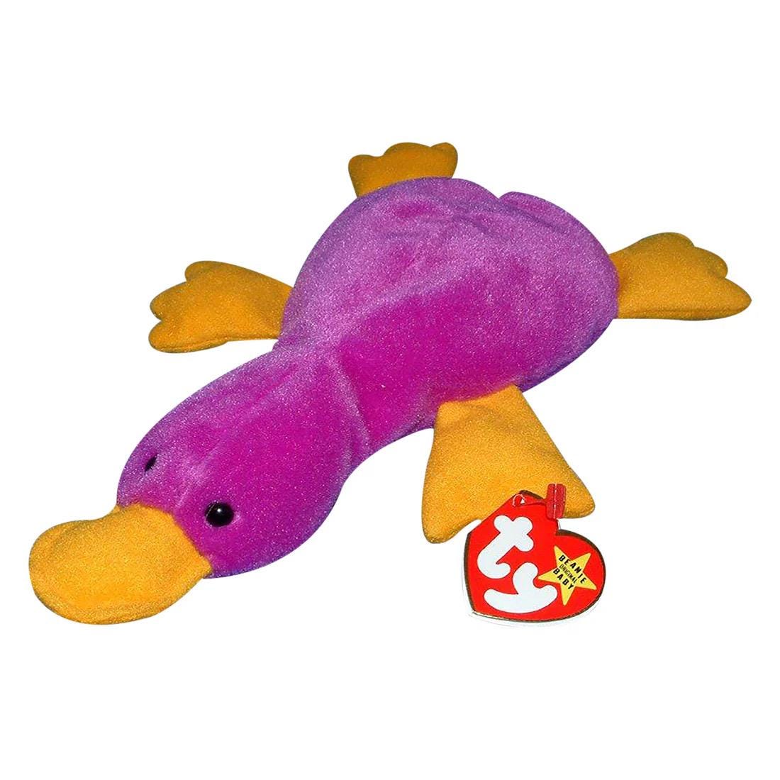 Ty Beanie Babies The Original 9 Beanies Patti, Cubbie, Legs, Pinchers, Flash, Splash, Squealer, Spot, Chocolate