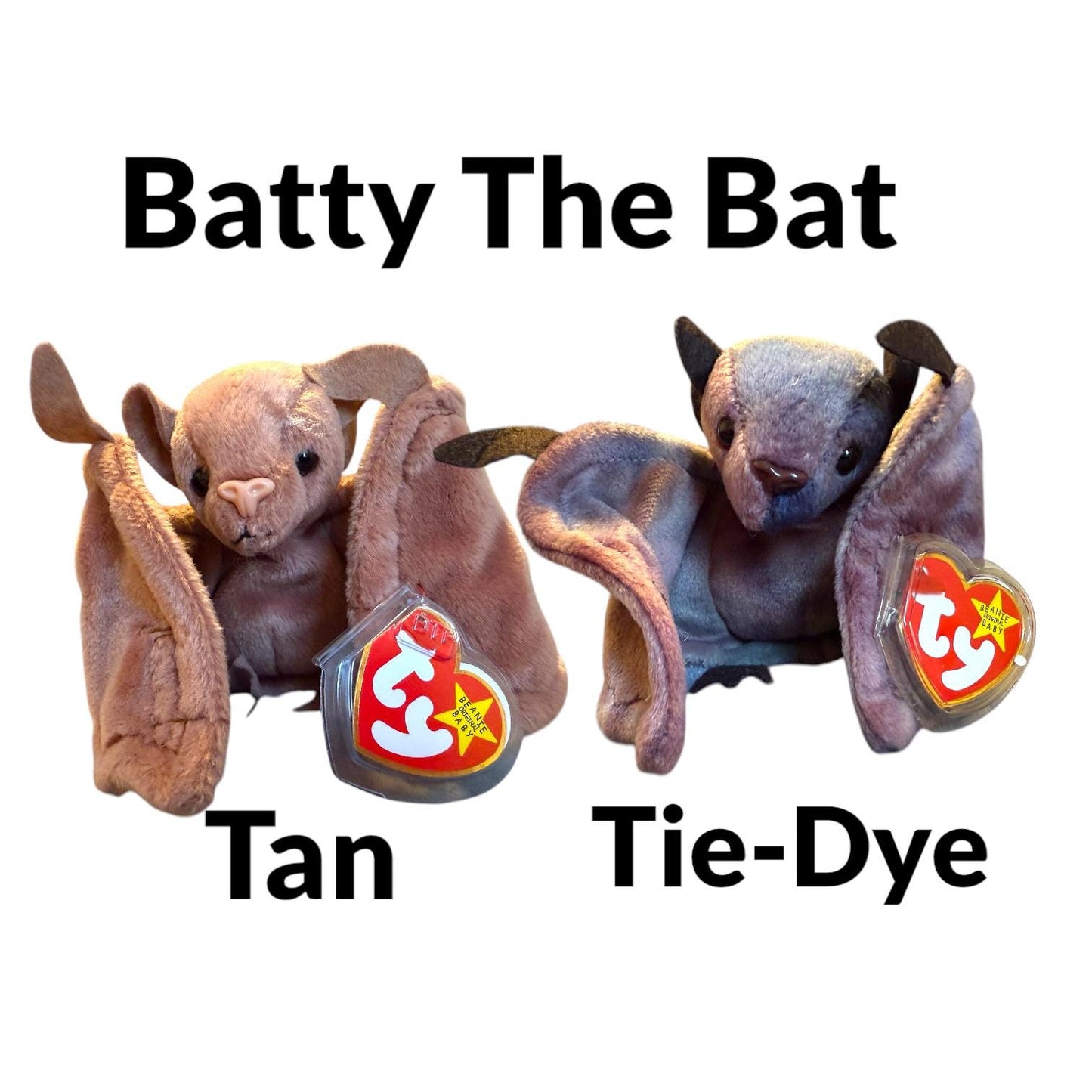 Ty Beanie Babies Halloween Bats And Cats Radar, Batty, Bat-e, Scarem, Moonlight, Jinxy, Fraidy, Scared-e, Superstititon