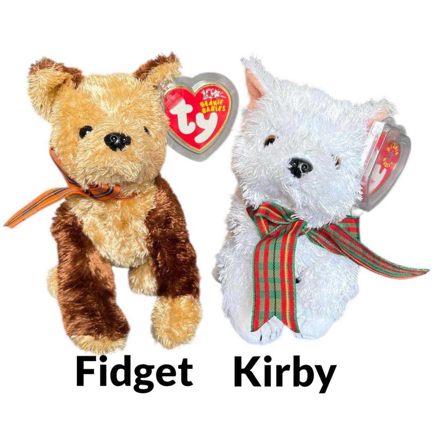 Ty Beanie Babies Dogs Poodle’s Ohh-La-La, Demure, Brigitte, L’amore, Kirby, Fidget, Regal, Luke, Amigo, Frisbee, Tiny