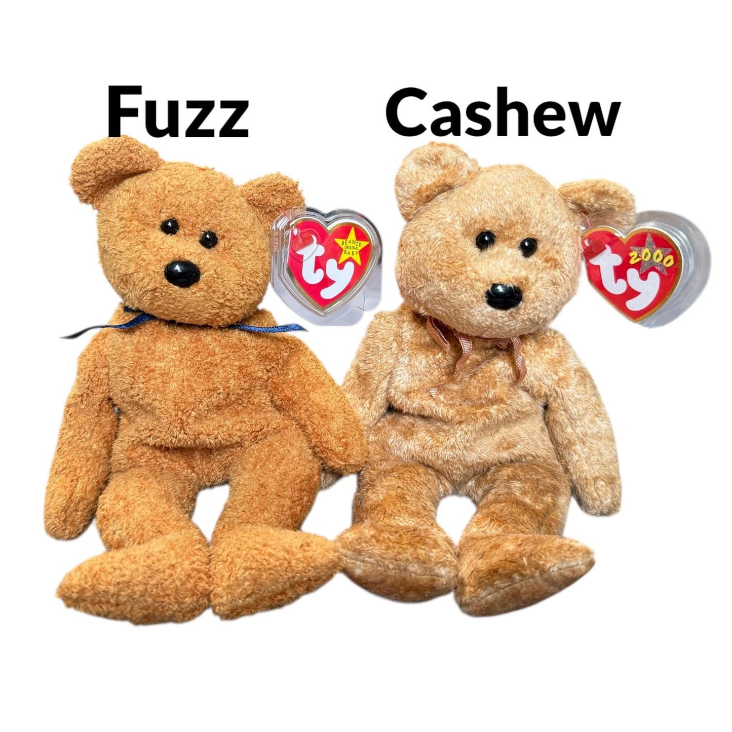 Ty Beanie Babies Bears Princess, Teddy, Curly, Cashew, Fuzz, Millenium, Celebrate, Classy, The Beginning, The End, Star, Huggy, Grizzwald