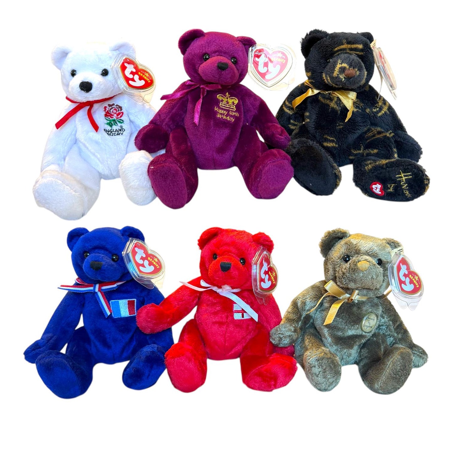 Ty Beanie Babies Harrods & UK Europe Exclusive Beanies Majestic Starlight George Henry Scrum Mascotte