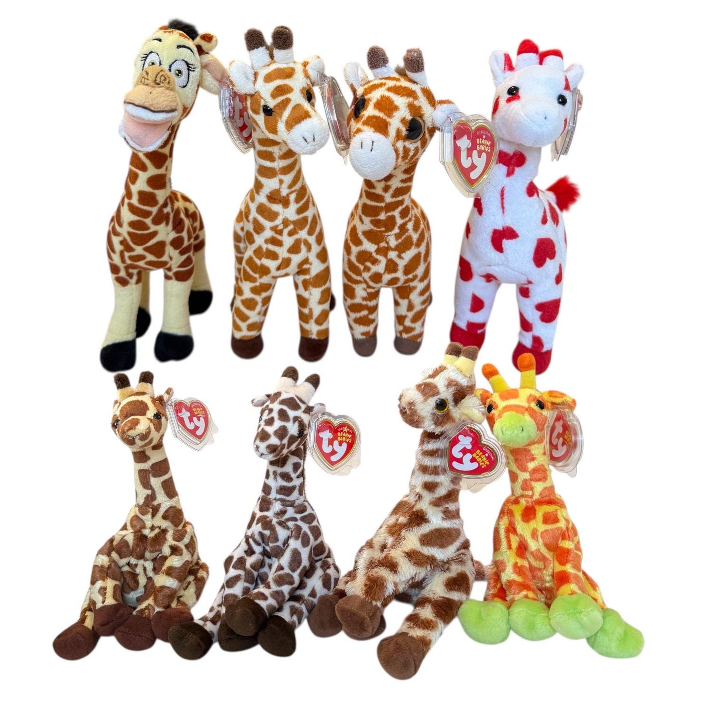 Ty Beanie Babies Giraffe’s Topper Jumpshot Slamdunk Gavin Giraffiti Melman