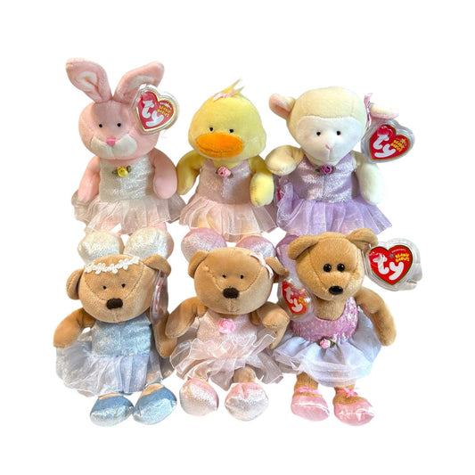 Ty Beanie Babies Ballerinas Prima Fairydust Pirouette Pique Arabesque Allegro