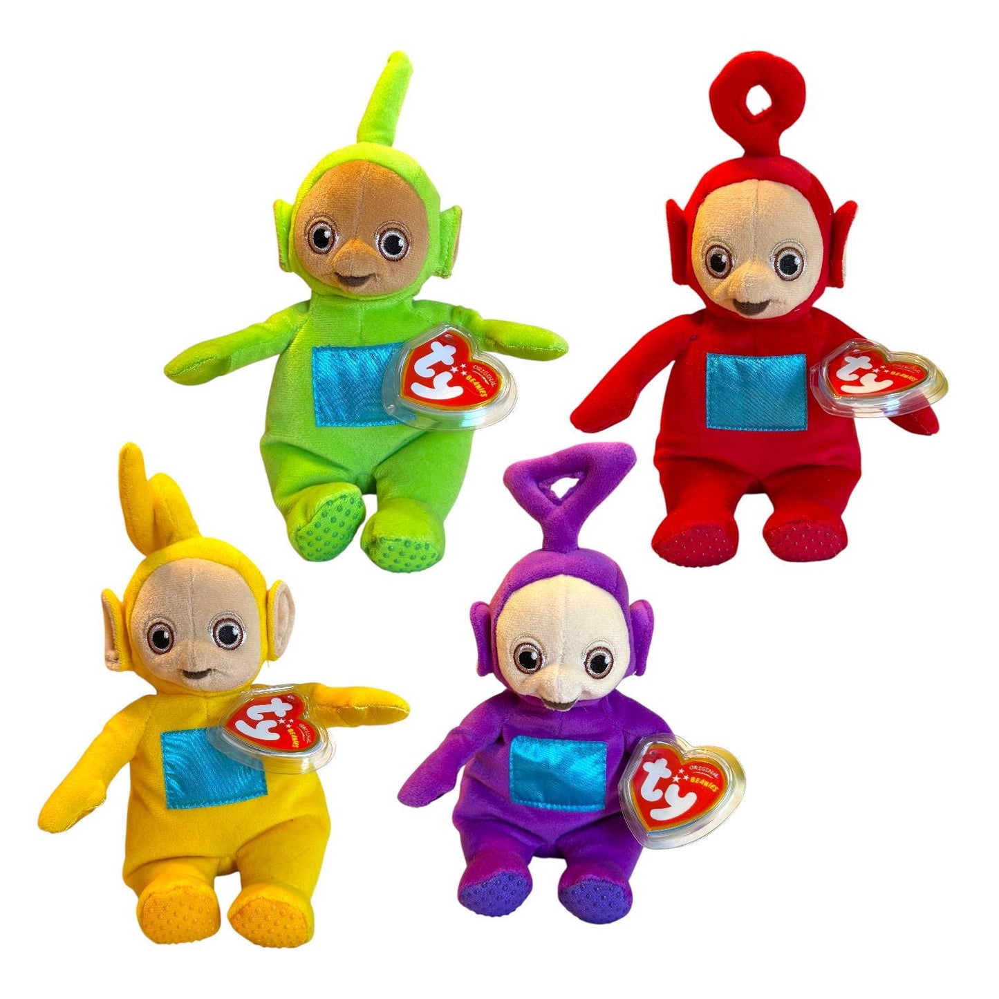 Ty Beanie Babies Teletubbies UK Exclusives Dipsy, Po, Tinky Winky, Laa-Laa