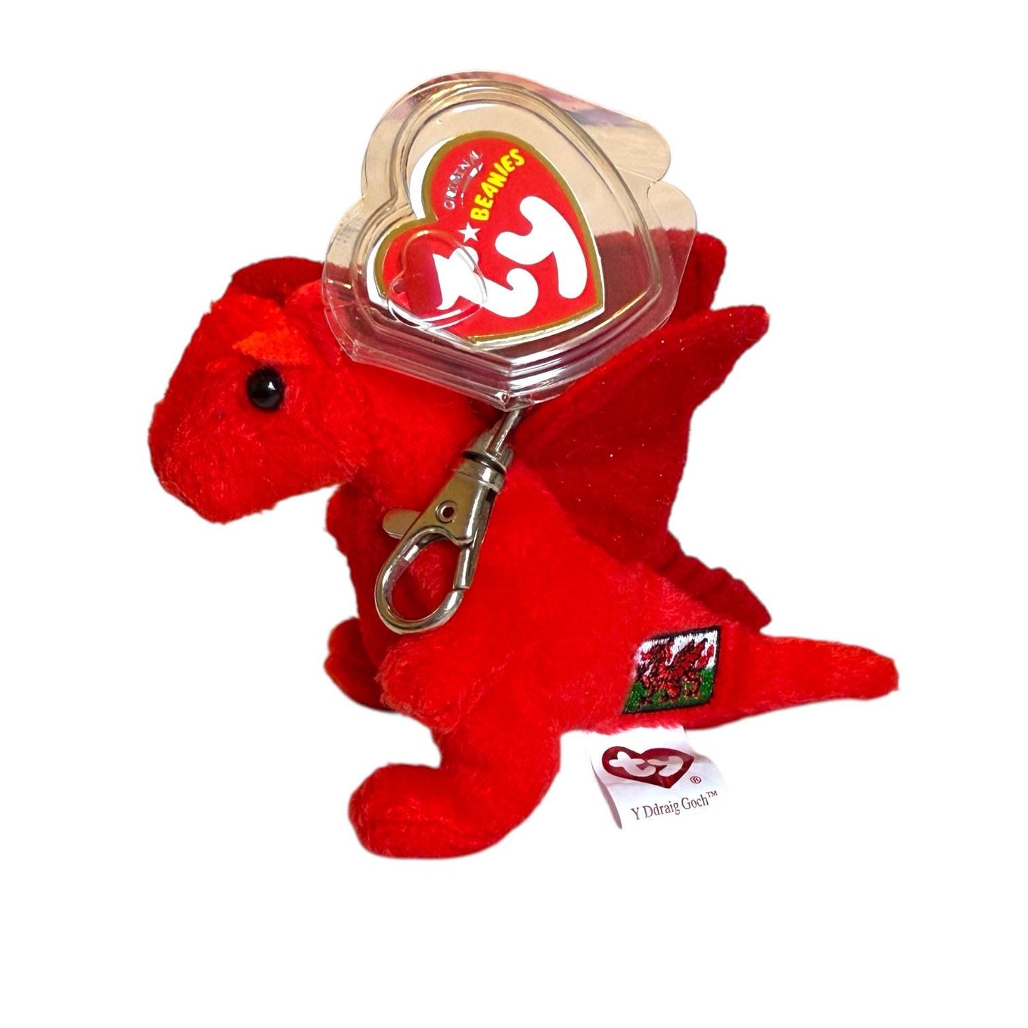 Ty Beanie Babies Dragons UK Exclusives Dewi Y Ddraig, Dwenwen, Y Ddraig Goch