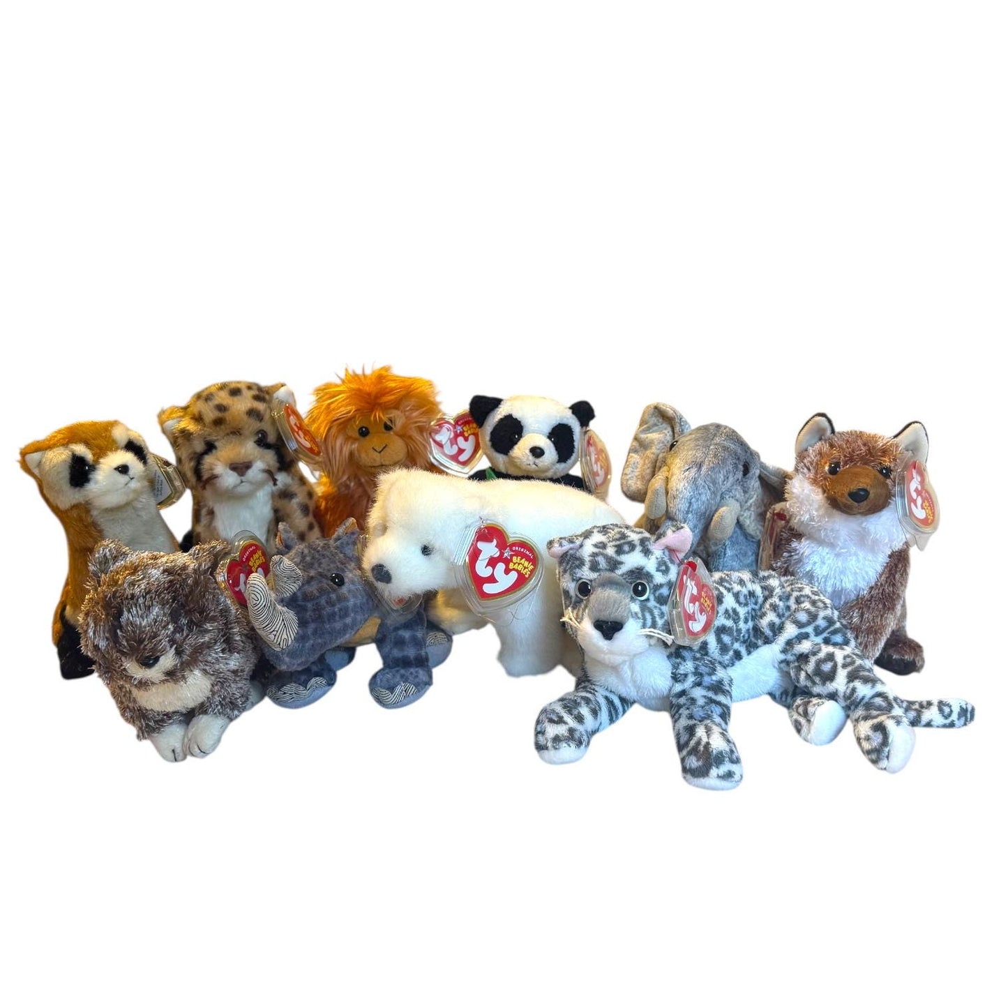 Ty Beanie Babies WWF World Wildlife Fund Ty Store Exclusives Chitraka, Sundar, Caipora, Shiloh, Icepack, Bahati, Li Mei, Pungo, Nami, Stony