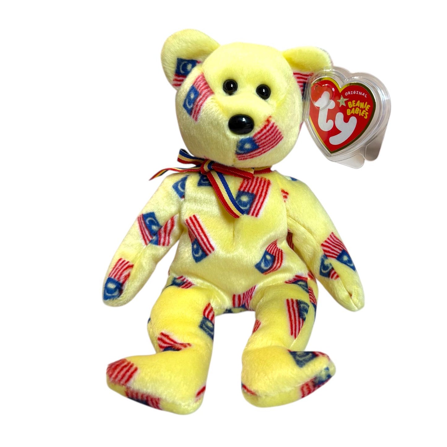Ty Beanie Babies Flag Bears 2005 Asia Pacific Exclusive Set (Black Nose)