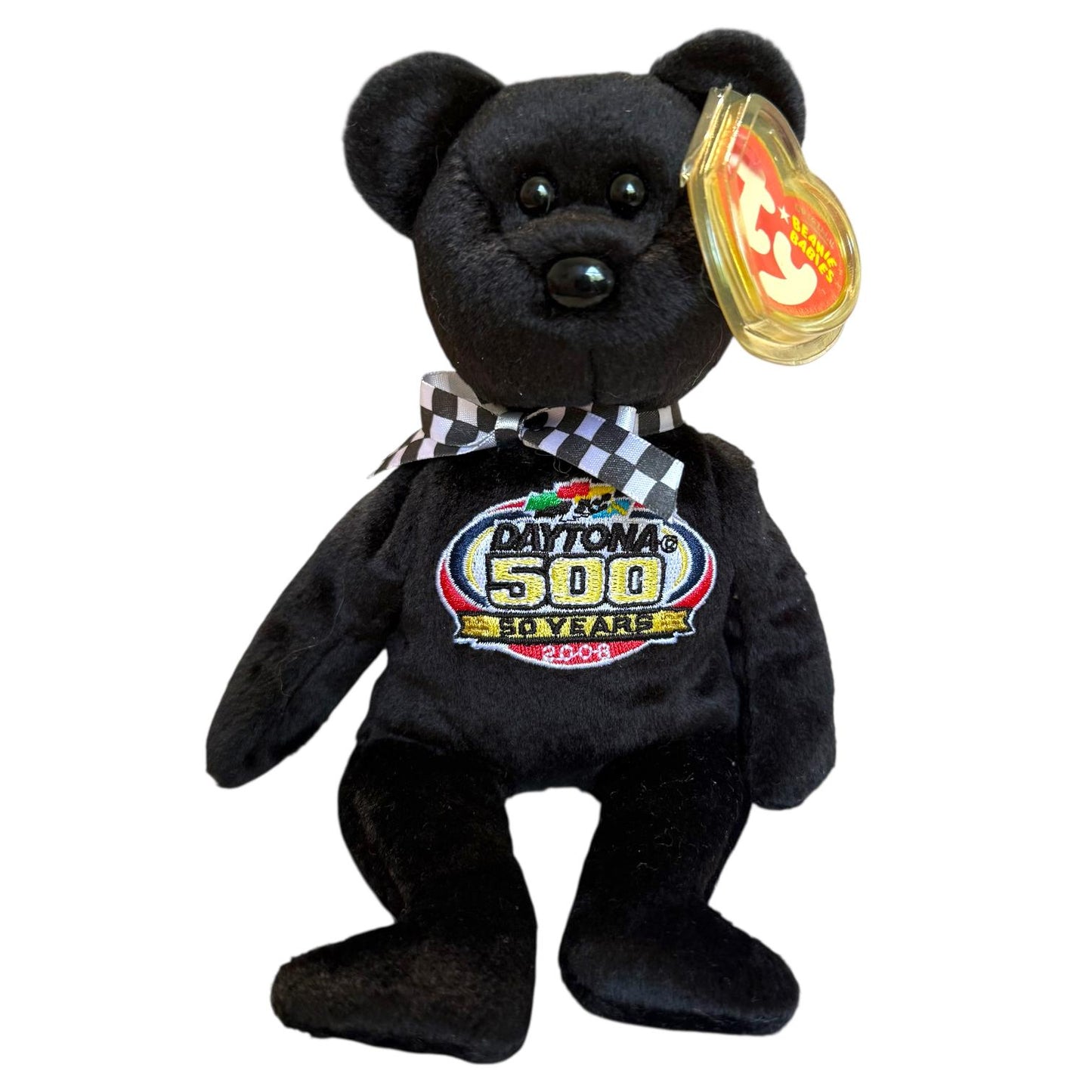 Ty Beanie Babies NASCAR Beanies No. 3 (Dale Earnhardt) Racer and Racing Gold