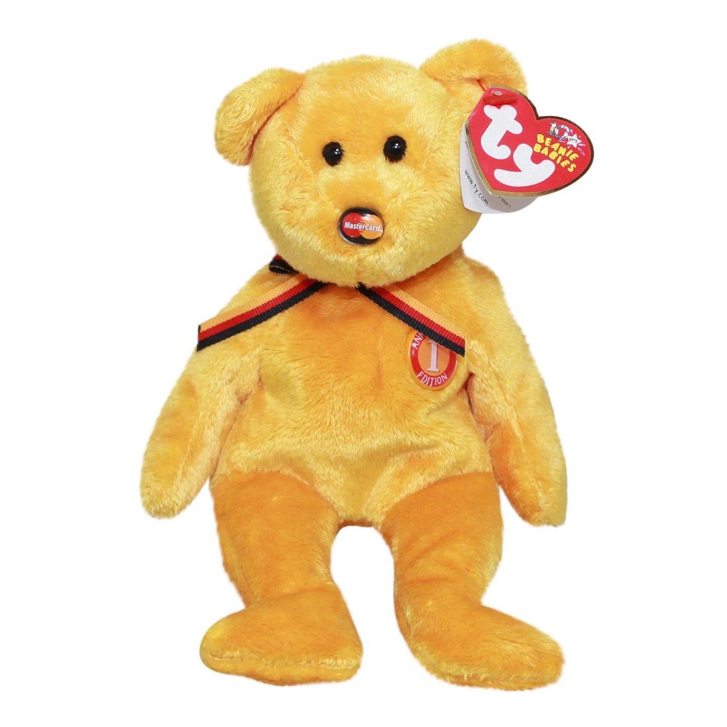 Ty Beanie Babies Mastercard Anniversary Bears 1-7 With or Without Thank You Cards