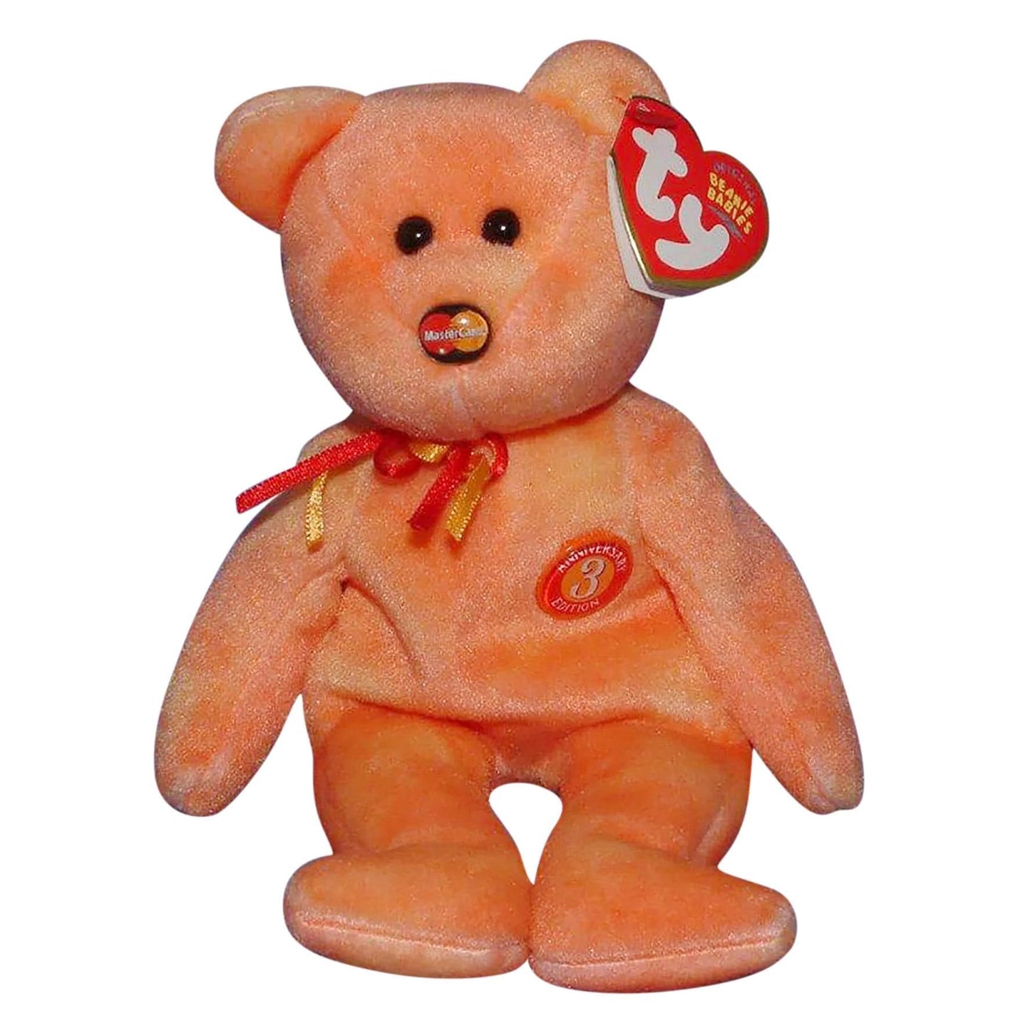 Ty Beanie Babies Mastercard Anniversary Bears 1-7 With or Without Thank You Cards