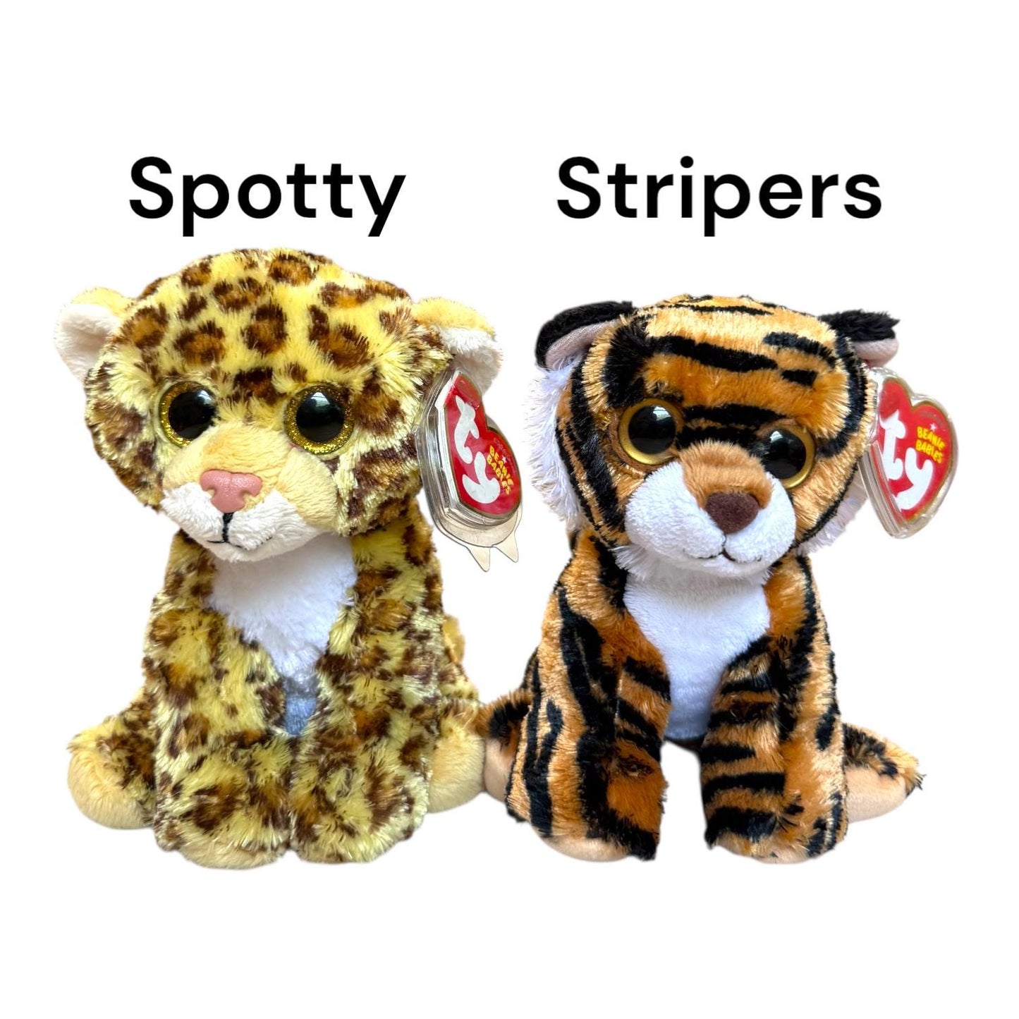 Ty Beanie Babies Leopards, Tigers Cheetahs Big Cats, Linah, Teegra, Leelo, Chessie, Tiggs, Manes, Spotters, Stripers, Tundra, Spotty, Dotson