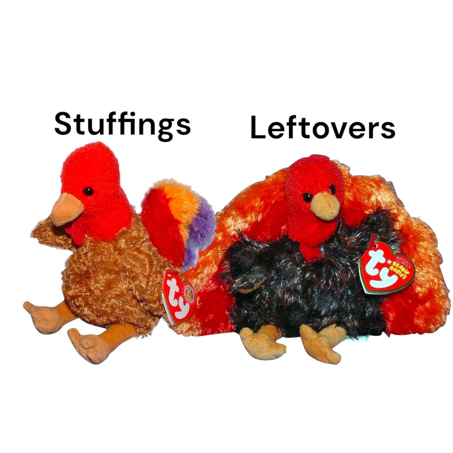 Ty Beanie Babies Turkey’s Gobbles, Drumstick, Giblets, Lurkey, Tom-e, Tommy, Turk-e
