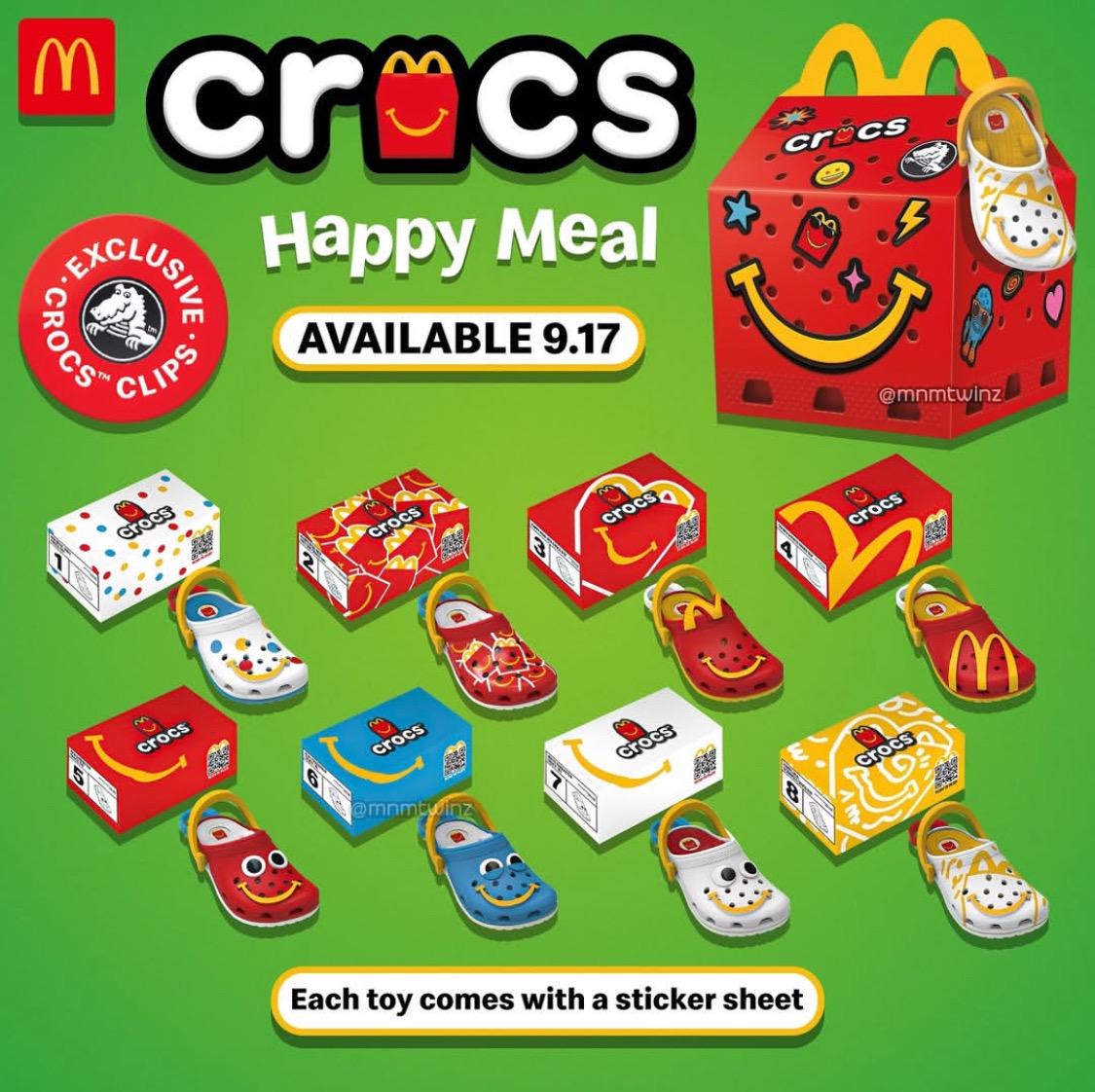 McDonald’s Crocs Happy Meal Toys Crocs Keychains Numbers 1-9 Choose