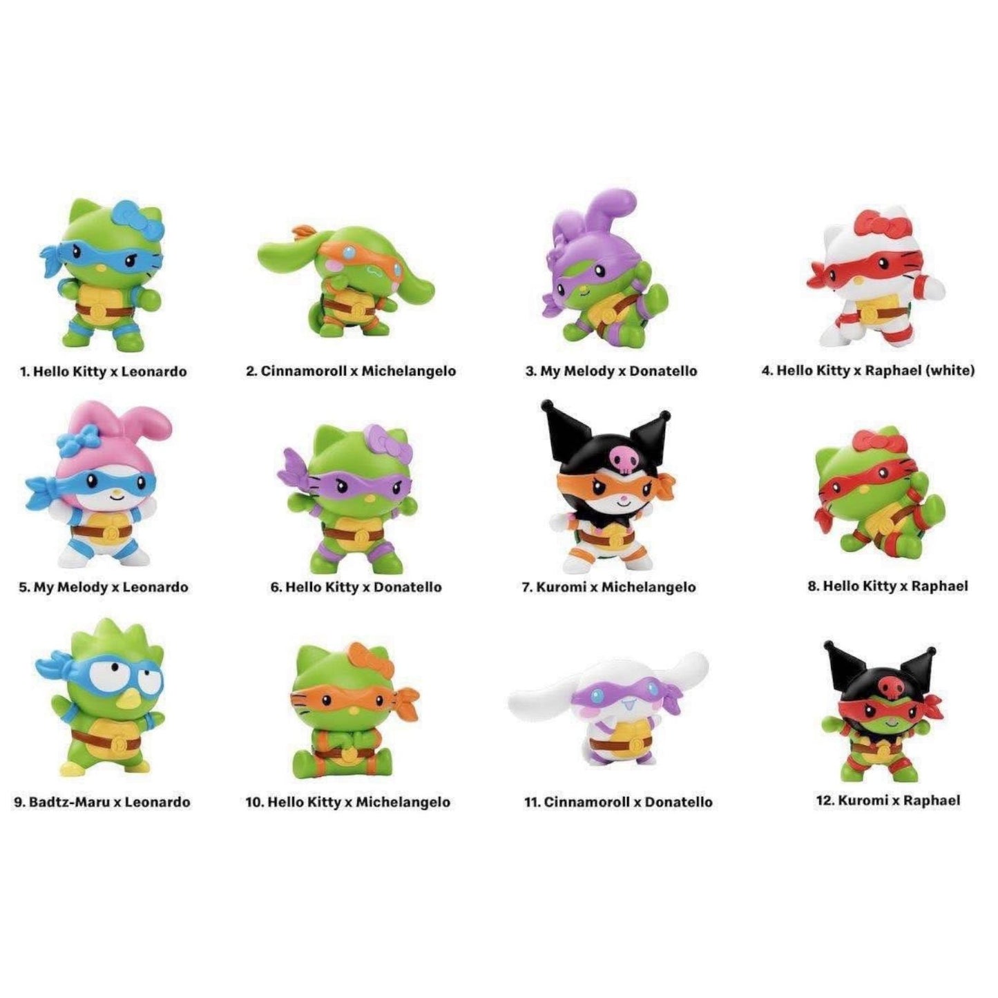 McDonald’s Happy Meal TMNT  Hello Kitty Teenage Mutant Ninja Turtles Happy Meal Toys #1-12