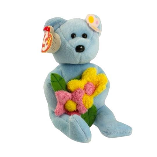 Ty Beanie Babies Bears Raine, Bluebonnet, Funky, Groovey, Bubbly, Toast, Fizz