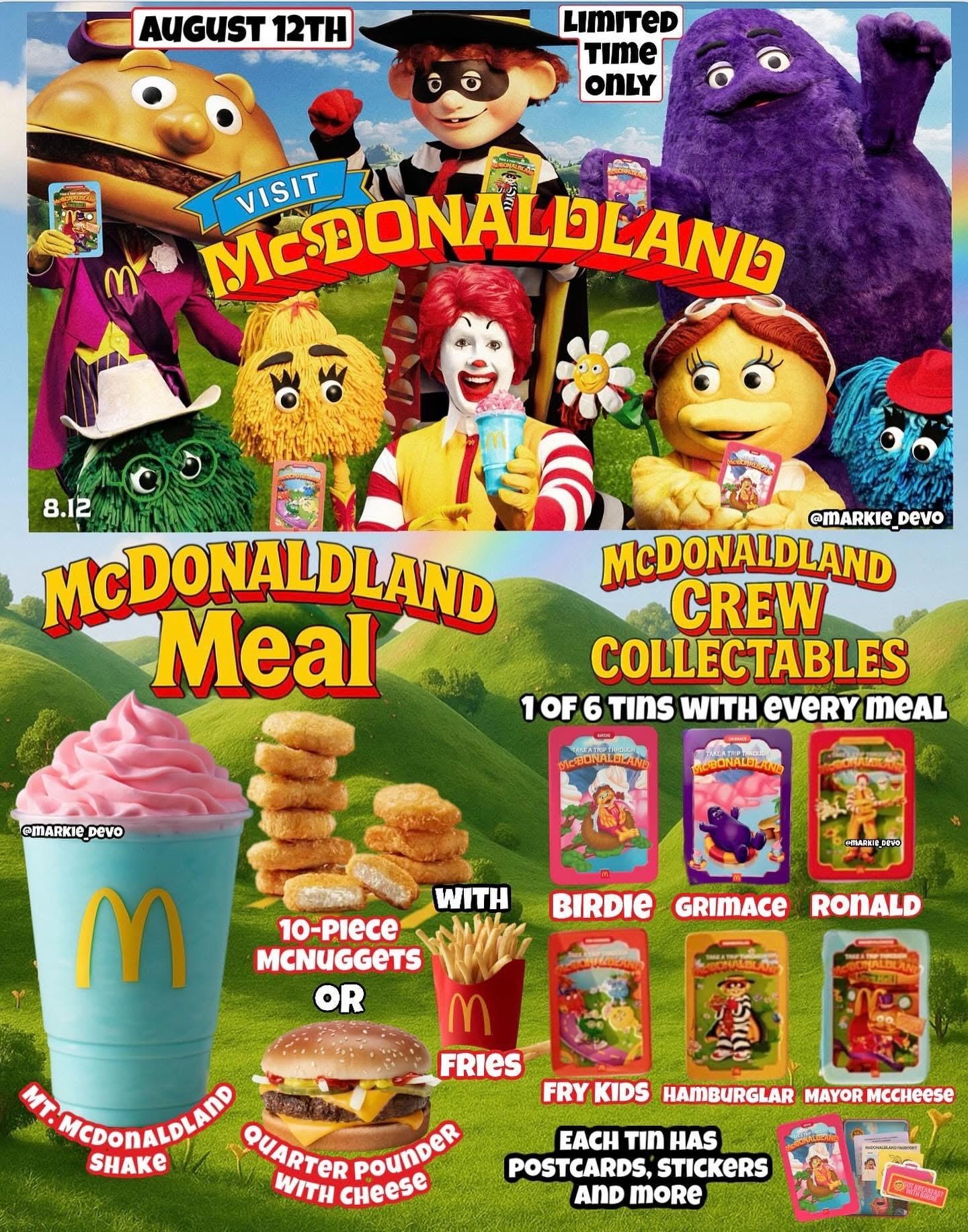 McDonald’s Happy Meal Toy McDonaldland Tin Numbers 1-6 Choose Your Option