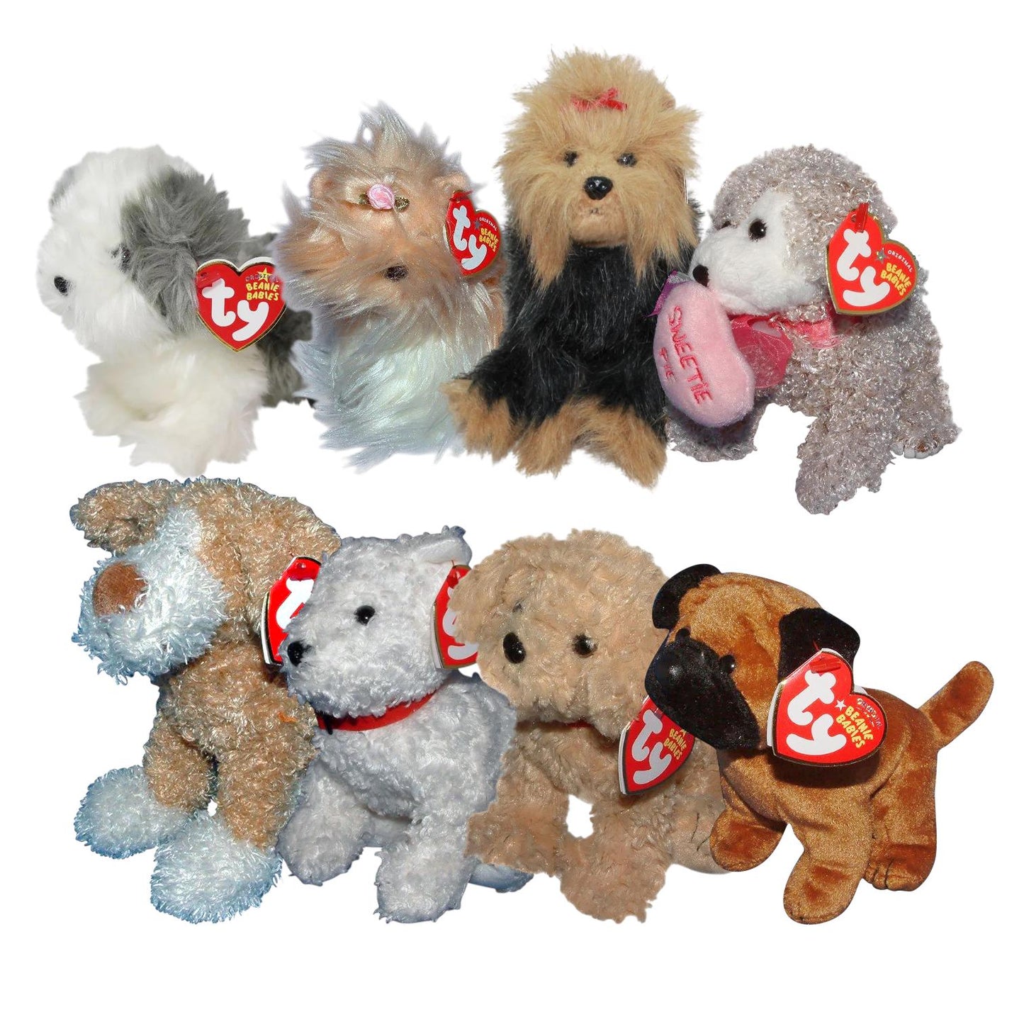 Ty Beanie Babies Dogs Tibby, Furston, Yapper, Doogie, Snookums, Dooley, Dundee, Rootbeer