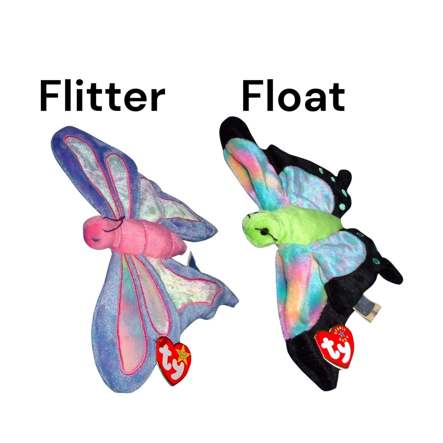 Ty Beanie Babies Bugs Insects Lucky, Inch, Twitterbug, Glow, Countess, Flitter, Float, Stinger, Buzzie, Scurry