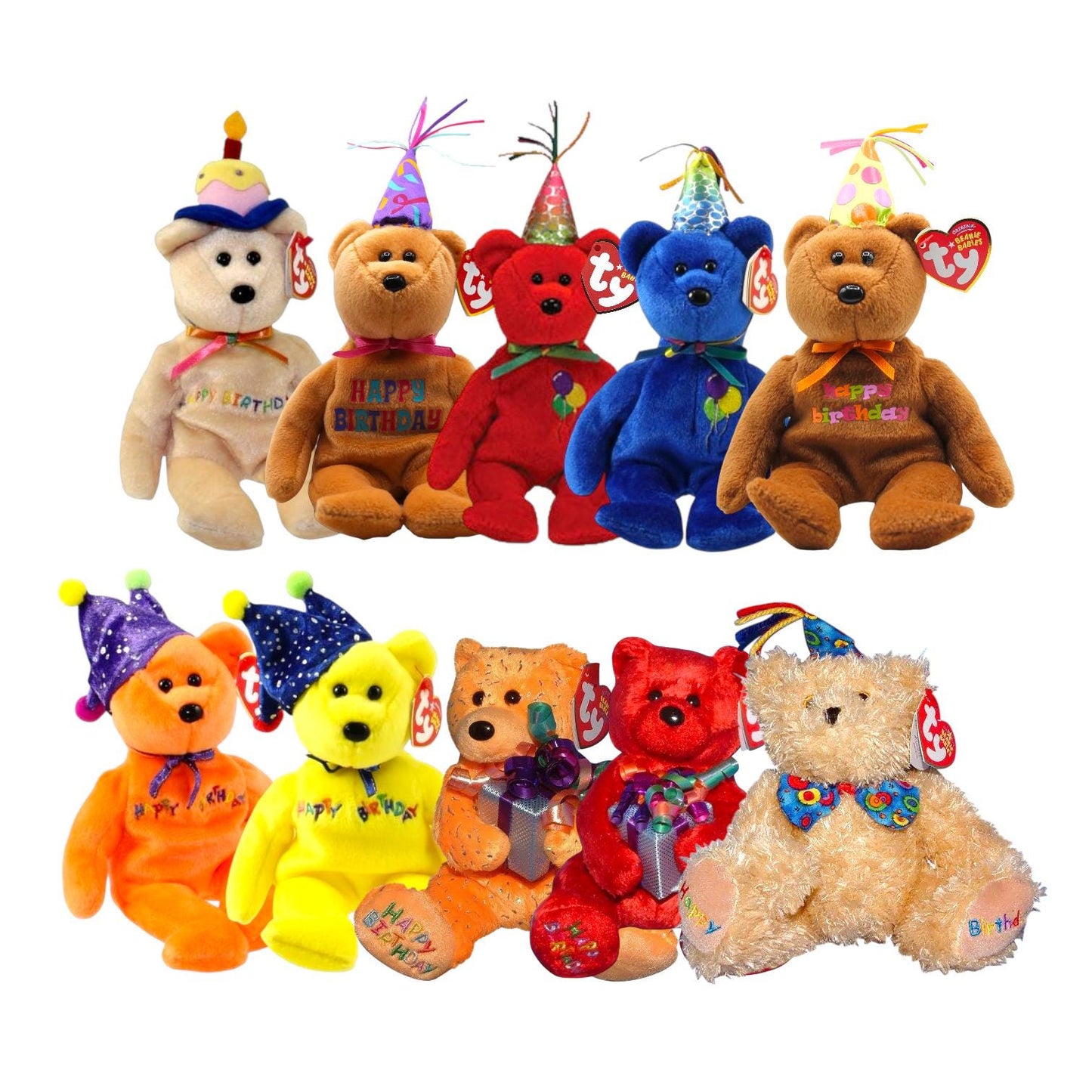 Ty Beanie Babies Hapy Birthday Bears