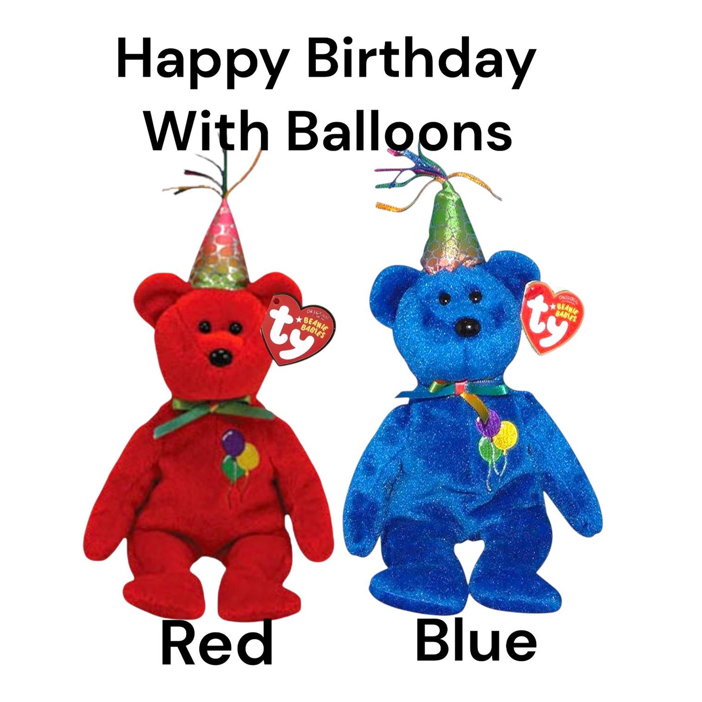 Ty Beanie Babies Hapy Birthday Bears