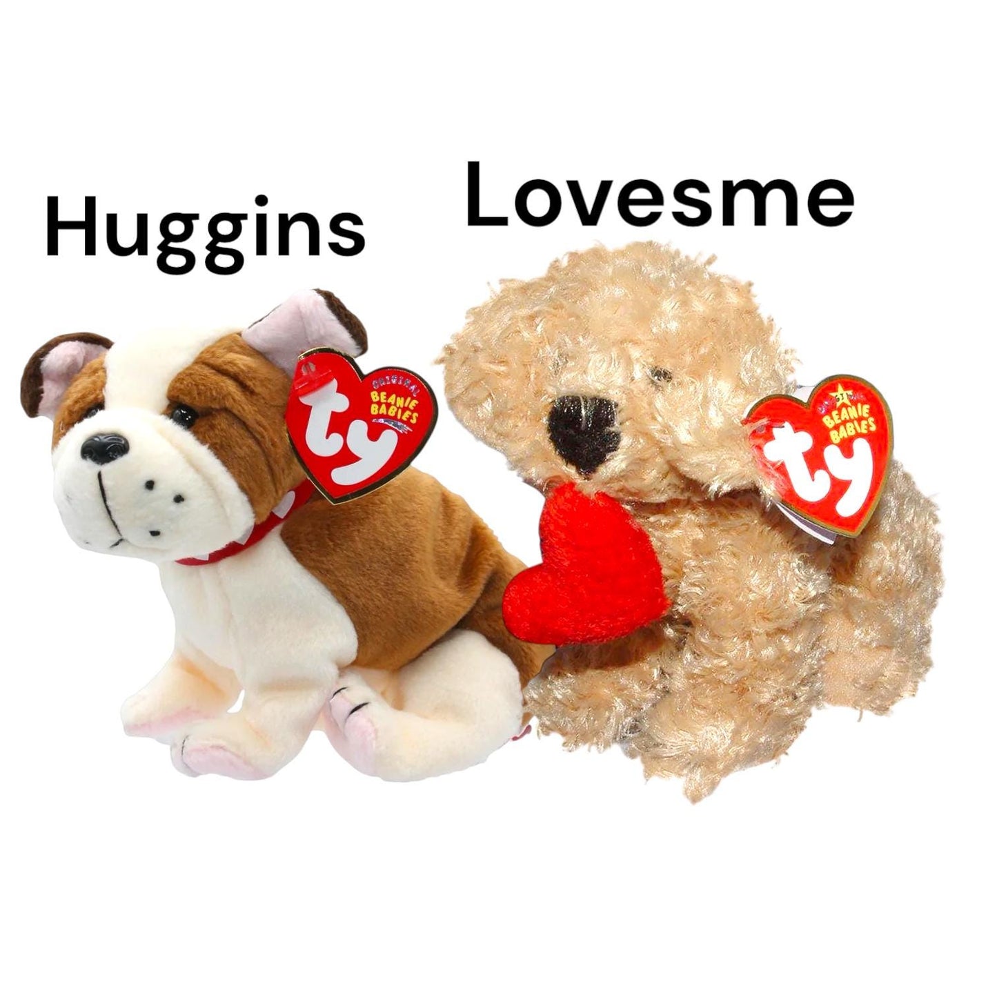 Ty Beanie Babies Valentine’s Day Loveypup, Heartbeat, Heartthrob, Lovie, Romeo & Juliet, Kissable, Bliss, Junglelove, Mischief, Lovesick Etc