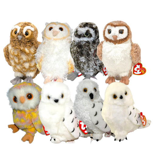 Ty Beanie Babies Owls Twilight, KnOWLedge, Summit, Snowdrop, Owls Of Ga’Hoole Soren, Gylfie, Eglantine, Digger, Hoot