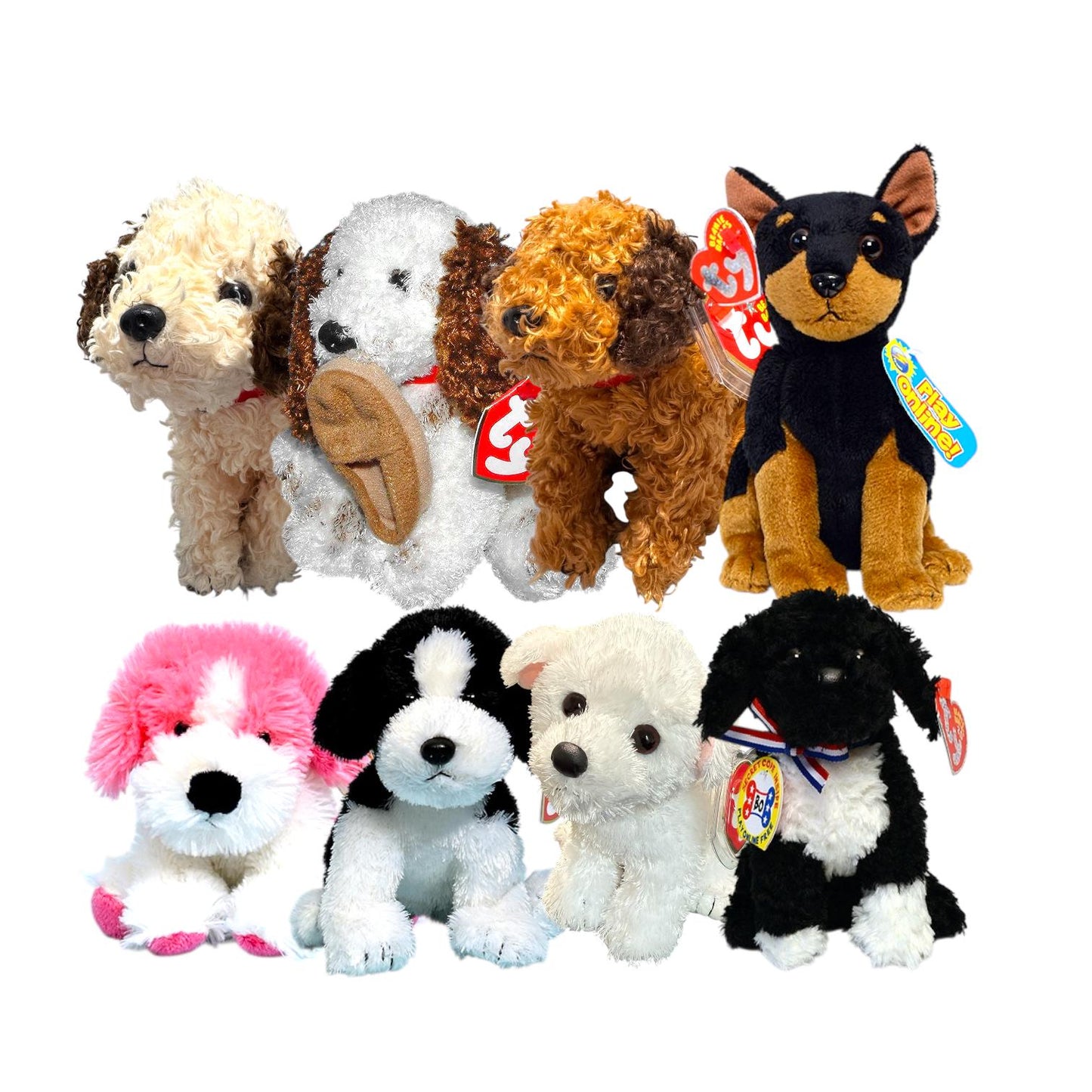 Ty Beanie Babies Dogs Sneakers, Tunnels, Pal, Cargo, Snuggins BBOM, Riggins BBOM, Trooper 2.0, Bo 2.0