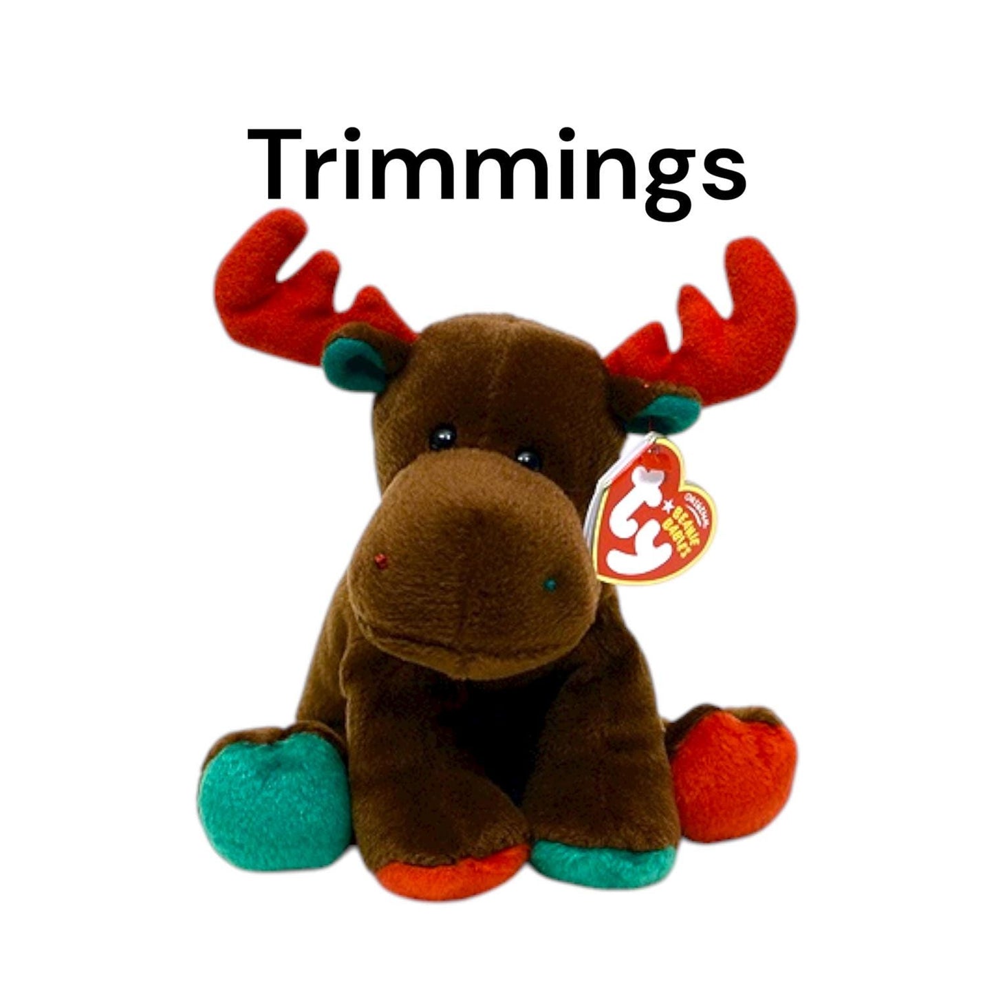 Ty Beanie Babies Holiday Winter Christmas Tinsel, Santa, Skis, Mistletoe, Trimmings, Moosletoe, Harold, Zero, Peppermint, Snowdrift