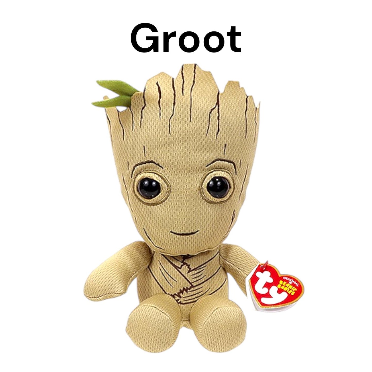 Ty Beanie Babies Marvel Characters 2016 Release Hulk, Iron Man, Captain America, Spider-Man, Groot, 2018 Miles Morales
