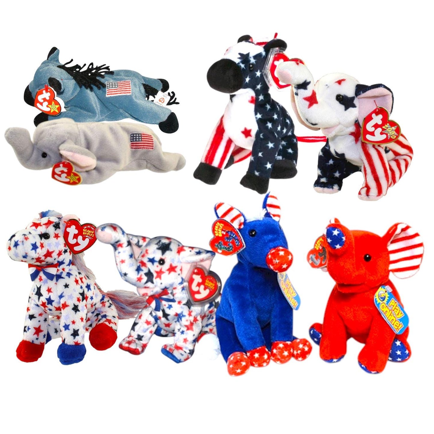 Ty Beanie Babies Lefty & Righty