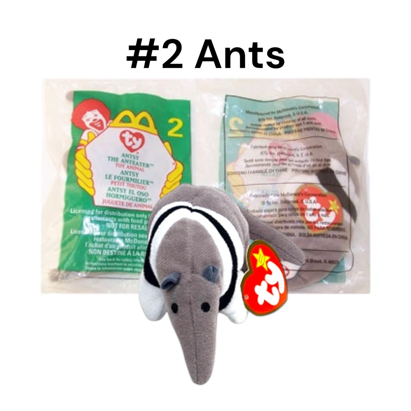 McDonald’s 1999 Ty Teeny Beanie Babies Happy Meal Toy Collection With International Bears