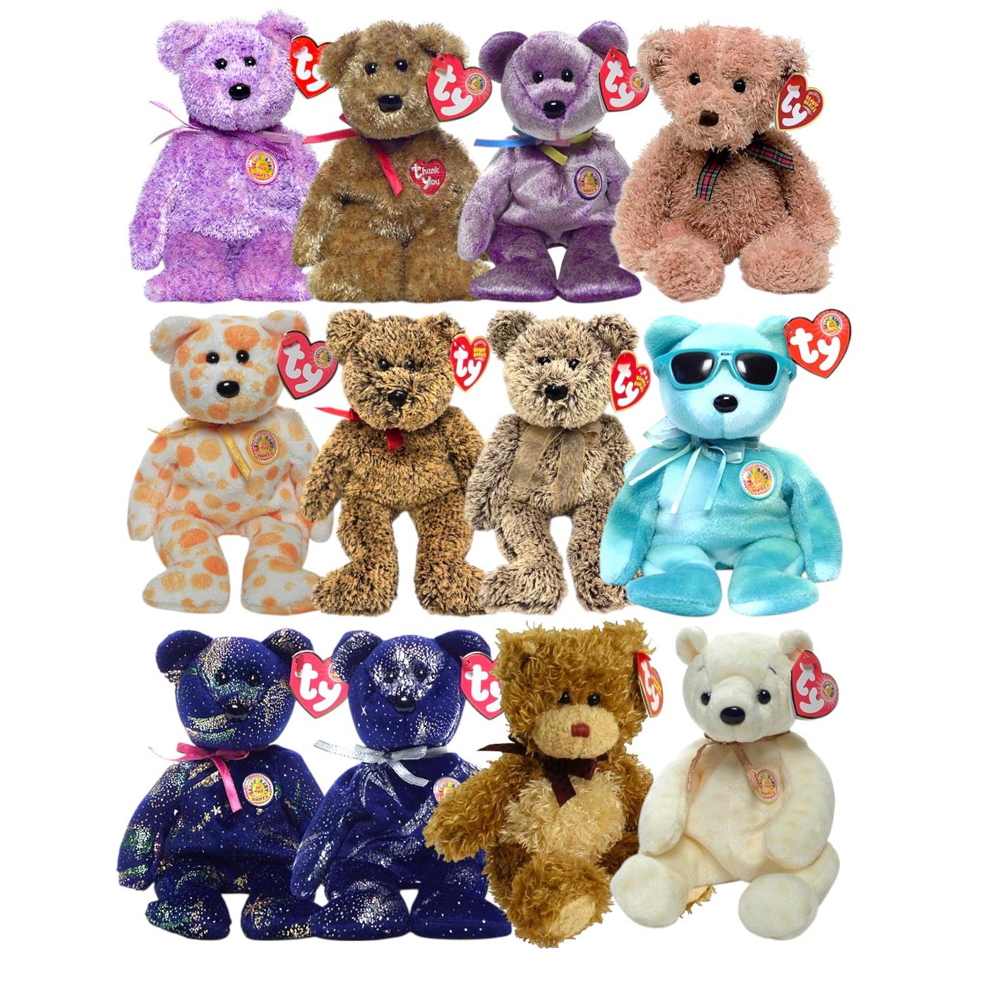Ty Beanie Babies Bears BBOM Dabbles, Picnic, Popcorn, Comet, Astra, Alani, Thank You Bear, Dreamer, Lex, Harry, Beary Much, Huntley