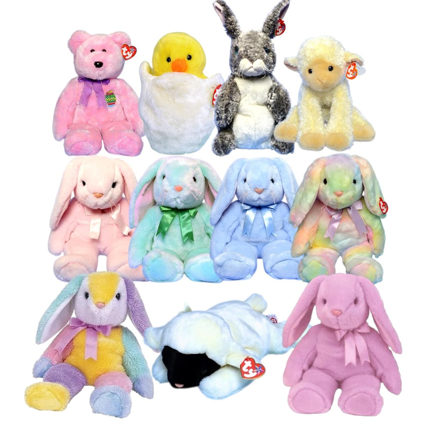 Ty Beanie Buddies Easter Bunnies Lambs Flippity, Floppity, Hippity, Hoppity, Eggbert, Eggs, Hopper, Chops, Meekins, Hippie
