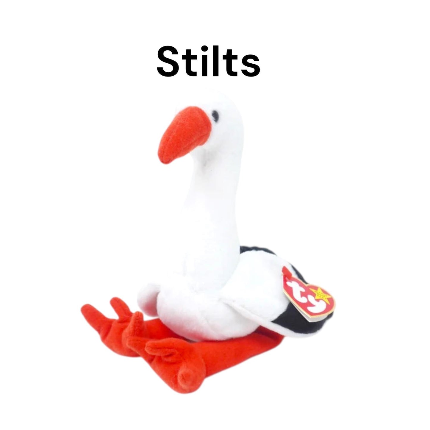 Ty Beanie Babies Duck Stork Ostrich & Goose Goddess, Gracie, Odette, Gussy, Jake, Stilts, Stretch, Frills, Loosy, Honks, Honker