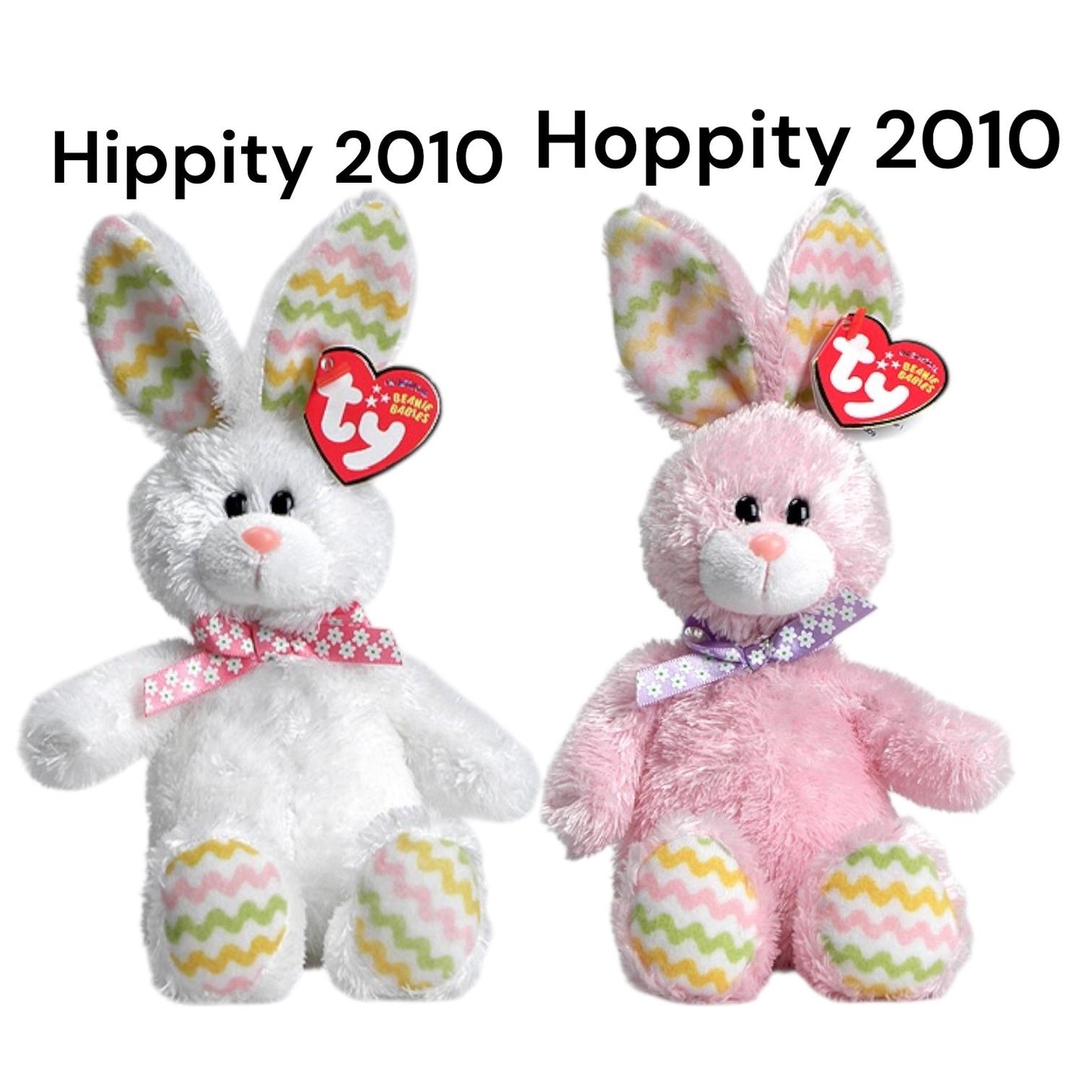 Ty Beanie Babies Spring Easter Bunnies, Rabbits & Bears With Bunny Hats