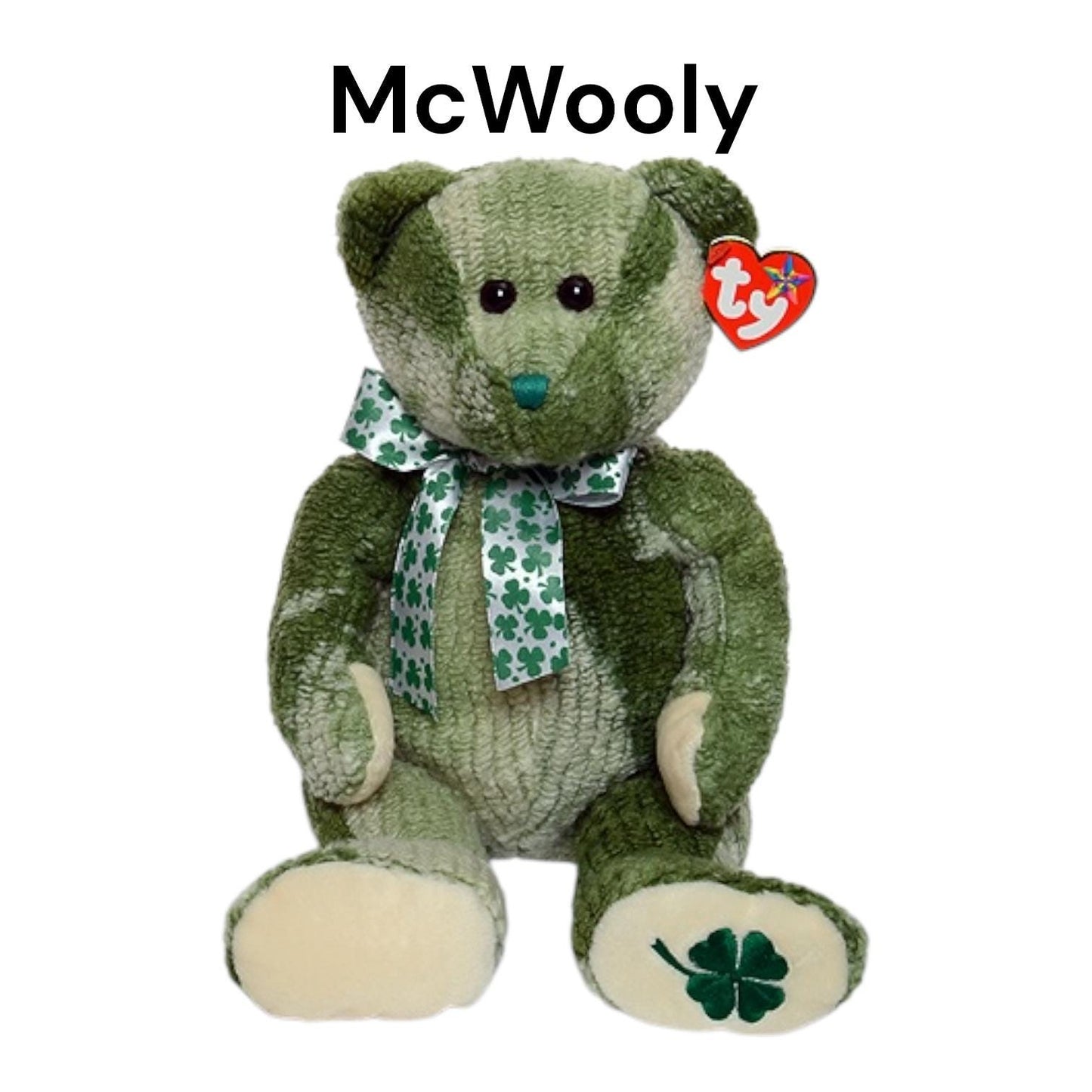 Ty Beanie Buddies St. Patrick’s Day Clover, McWooly, Erin, Shamrock, Dublin