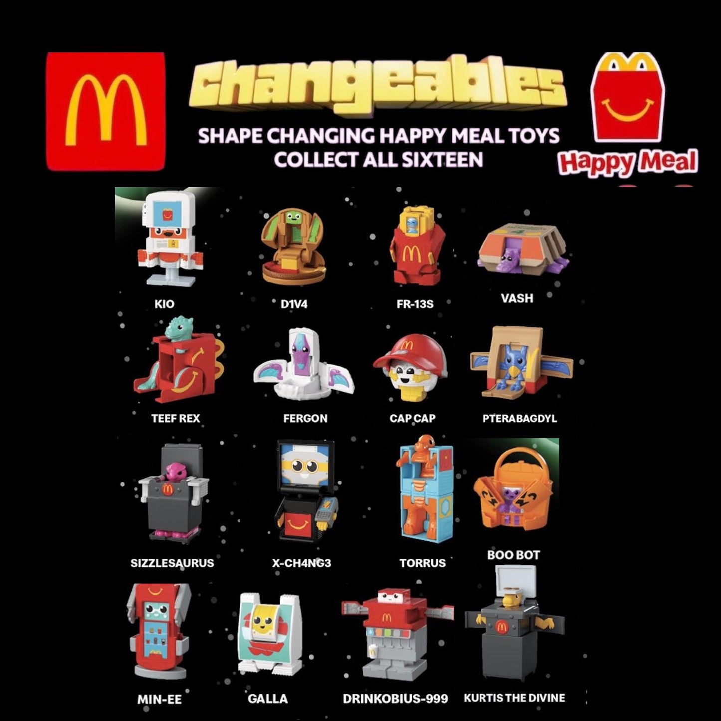 McDonald’s Changables 2026 Happy Meal Toys #1-#16 New In Packaging