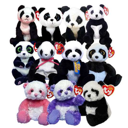 Ty Beanie Babies Panda Bears Fortune, Dancy, Dainty, Ming, Mandy, China, Ying, Baboo